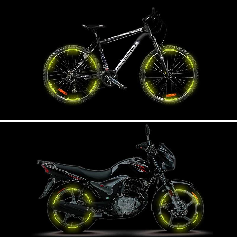 Set 20 Miếng Dán Phản Quang Trang Trí Viền Bánh Xe Hơi