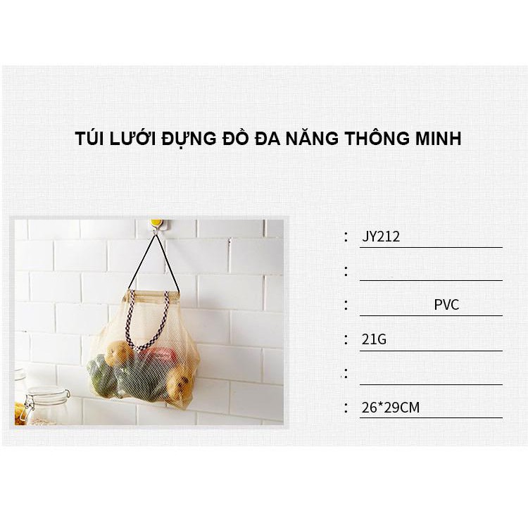 Túi lưới đựng hành tỏi, rau củ nhà bếp