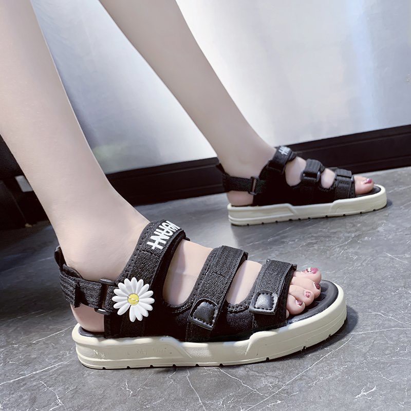 Sandal nữ Hoa Cúc Fiting 3 Quai Hậu Học Sinh Nữ Giá Rẻ
