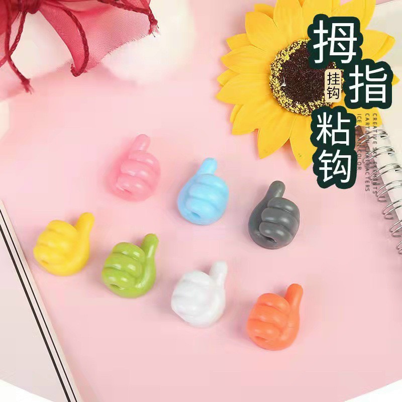 COMBO 10 CÁI Móc Treo Tường Giá Đỡ Dây Cáp Sáng Tạo Cho Phòng Tắm/ Ô tô/ Văn Phòng Có Keo Dán Mặt Sau Hình Bàn Tay Nhỏ