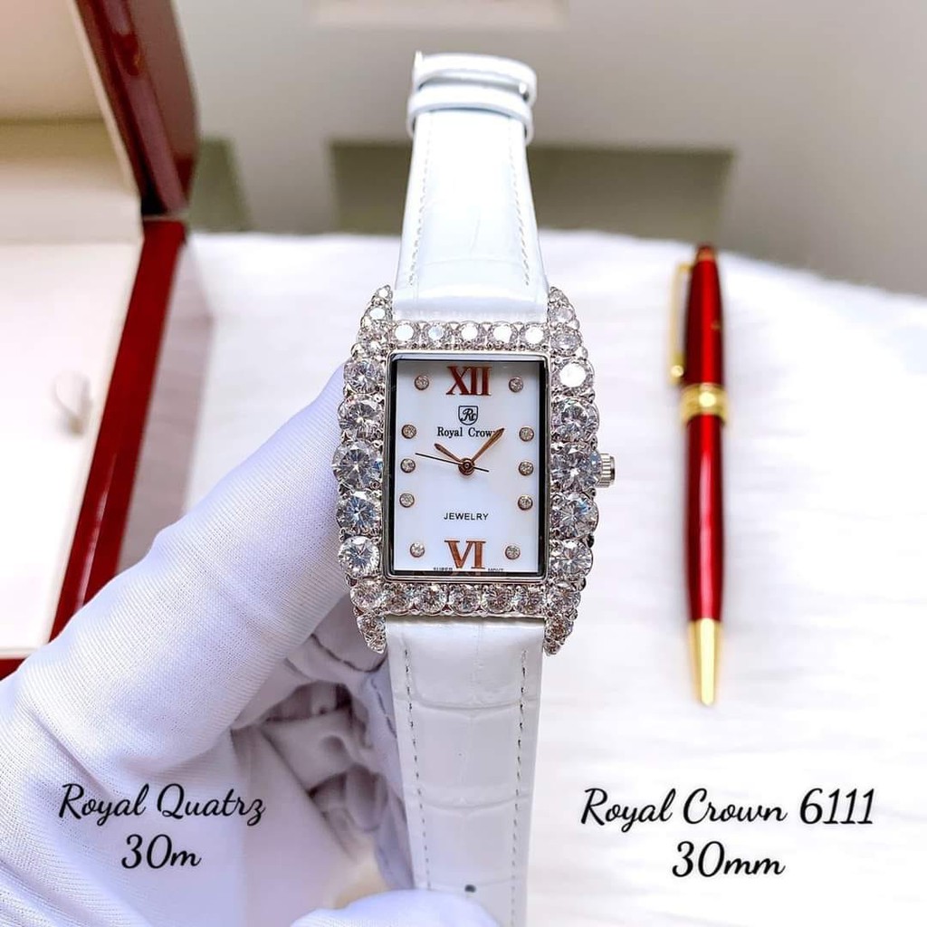 Đồng Hồ Nữ Chính Hãng Dây Da Royal Crown 6111 Chống Nước Chống Xước | BigBuy360 - bigbuy360.vn