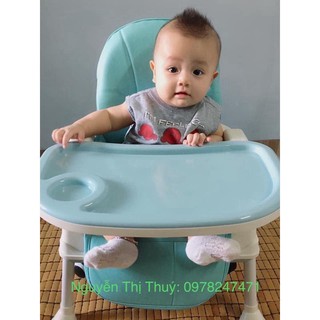 Ghế ăn dặm hanbei + đệm + bánh xe