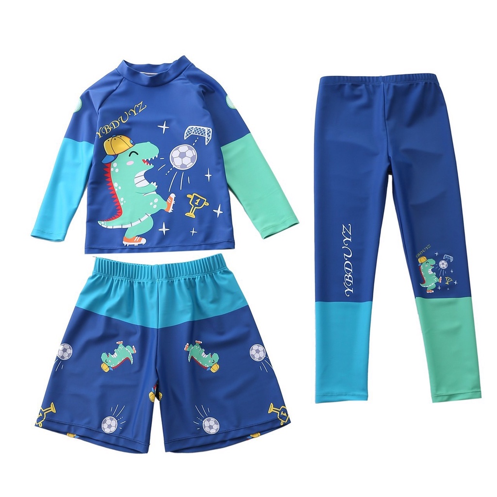 Set 3ct bộ bơi dài tay quần đùi + quần dài BT size 110 - 150
