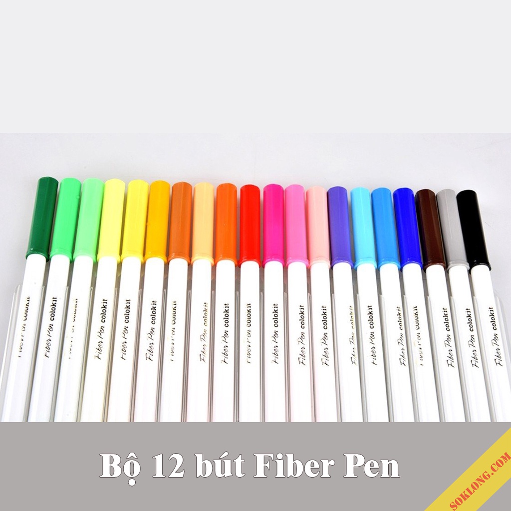 Bút lông màu Fiber Pen Thiên Long Colokit 20 màu FP-C03 bút viết Calligraphy, Hán Tự, brush lettering, tô màu