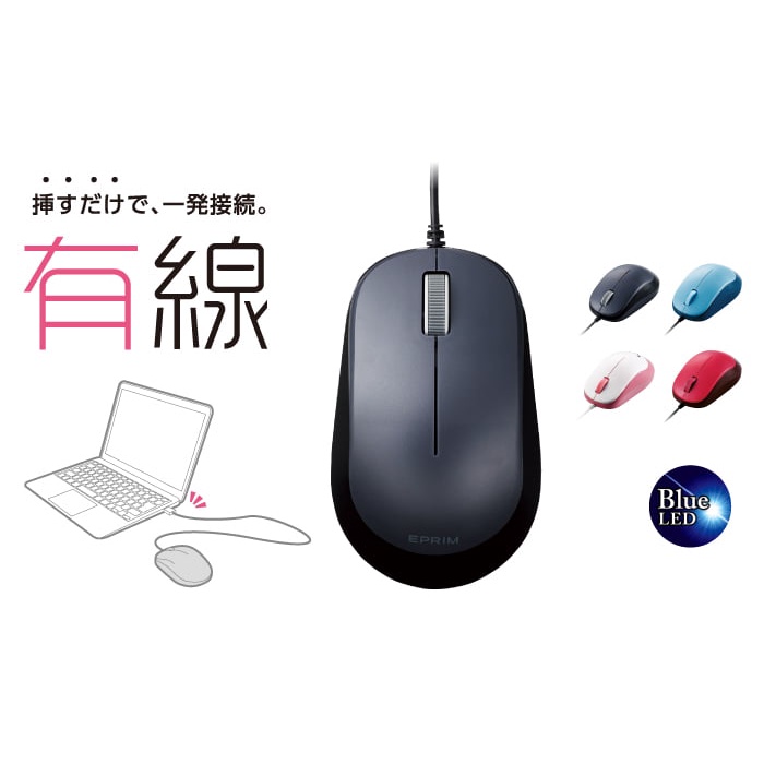 CHUỘT CÓ DÂY BLUELED ELECOM M-Y8UB - Hàng Chính Hãng