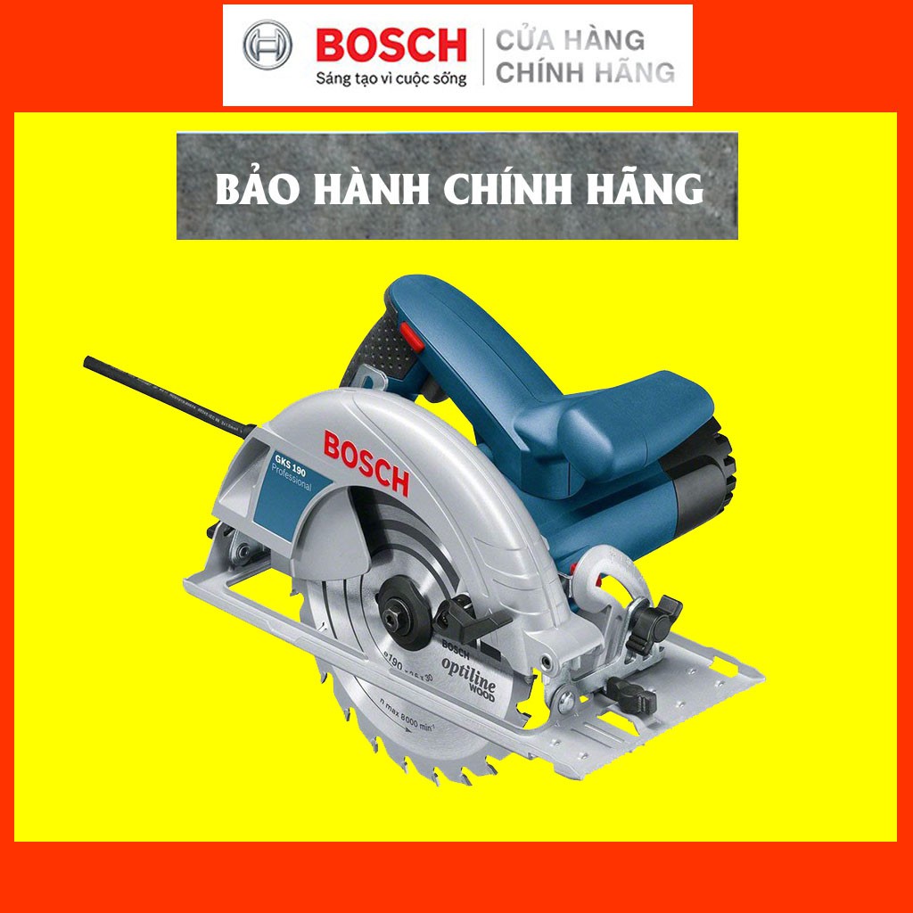 [CHÍNH HÃNG] Máy Cưa Đĩa Cầm Tay Bosch GKS 190 (184MM-1400W) Giá Đại Lý Cấp 1, Bảo Hành Tại Các TTBH Toàn Quốc