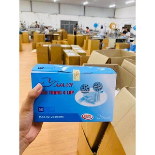 Khẩu Trang y tế 4 Lớp , Hộp 50 chiếc ,  có LOGO, giấy tờ đầy đủ  - Hàng Có Sẵn rẻ nhất thị trường