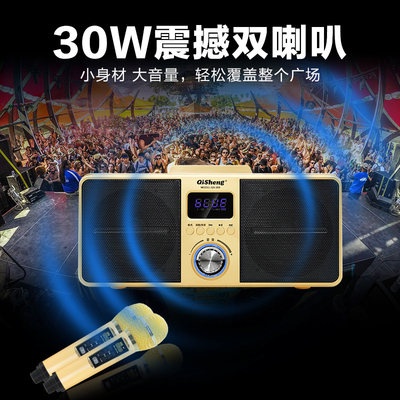 Loa kép âm lượng lớn không dây Bluetooth gia đình KTV Bluetooth âm thanh tất cả hai người hát karaoke Micro Karaoke TV đ