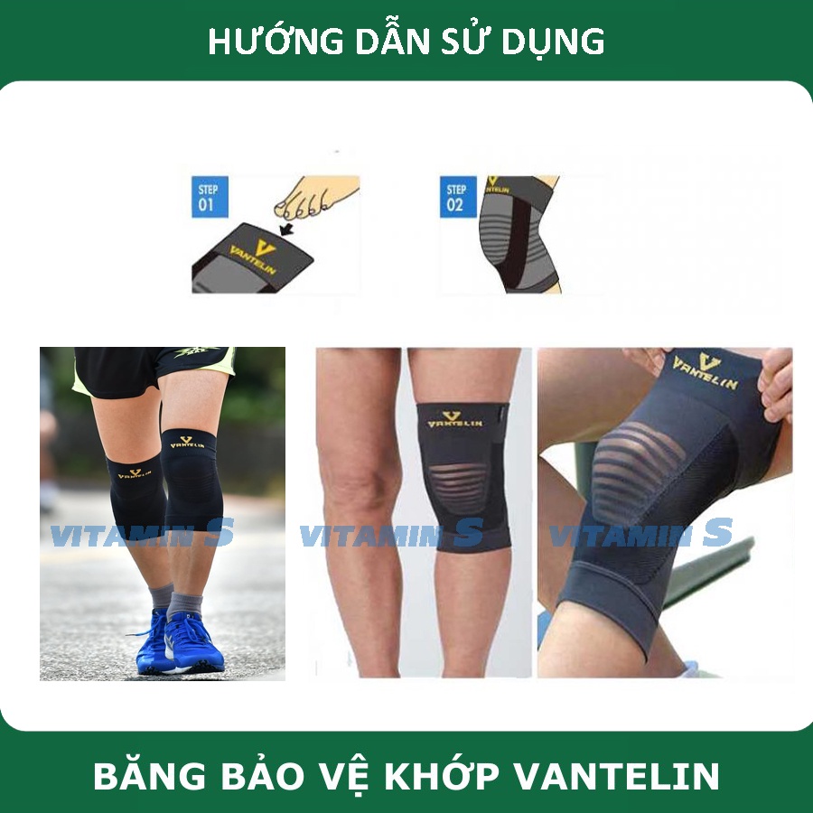 Băng Bảo Vệ Khớp Gối Bó Gối Vantelin Support Knee ⚡ Số 1 Nhật Bản, bảo vệ khớp gối, dây chằng, dùng hàng ngày
