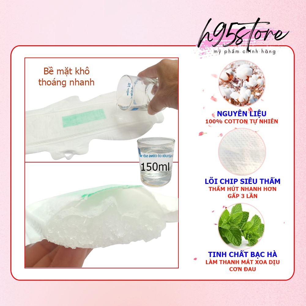 Băng vệ sinh bạc hà siêu thấm cao cấp nhập khẩu chính hãng Hàn Quốc LX SOFT