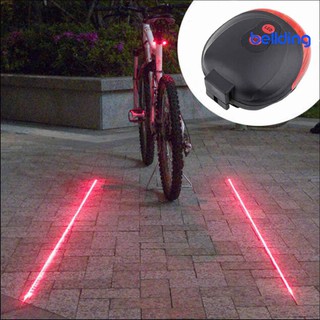Đèn hậu cảnh báo an toàn với 5 bóng LED tạo 2 đường laze dành cho xe đạp leo núi