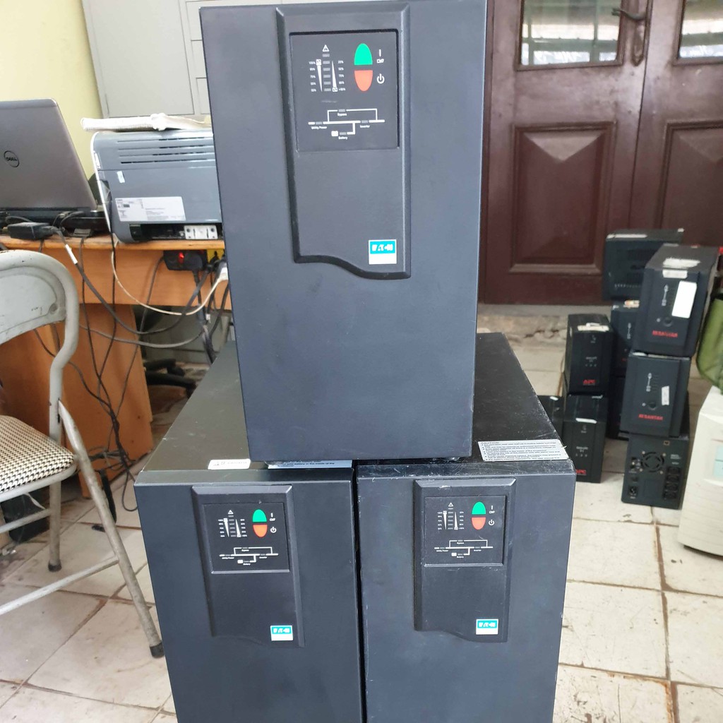 UPS online 3kva; lưu điện online eaton 3000va máy cũ main mạch zin nguyên bản, máy chưa bao gồm ắc quy bảo hành 3 tháng