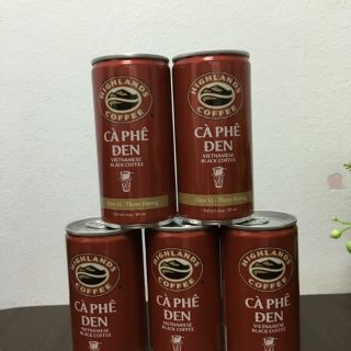 Lốc 6 lon Cà phê đen Hingland 185ml