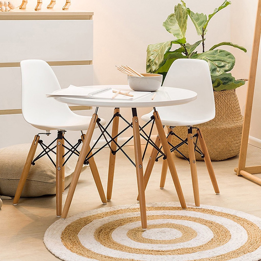 Bộ Bàn Tròn Trắng 2 Ghế Eames | BigBuy360 - bigbuy360.vn