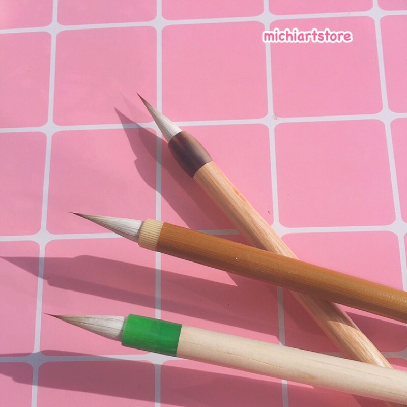 [Michi Art Store] Diệu Dật - Bút lông vẽ màu nước thủy mặc, cọ thư pháp lông thú - Bút Ý Hiên