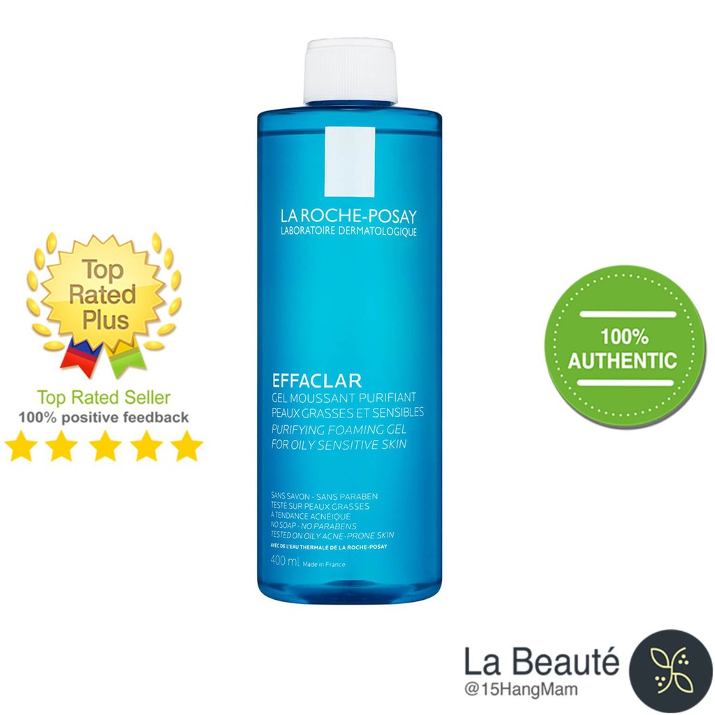 La Roche-Posay Effaclar Gel Moussant Purifiant Peaux Grasses - Gel Rửa Mặt Cho Da Nhờn Mụn 400ml | BigBuy360 - bigbuy360.vn