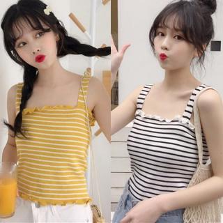 Áo Tank Top sát nách hoạ tiết kẻ sọc thiết kế quyến rũ