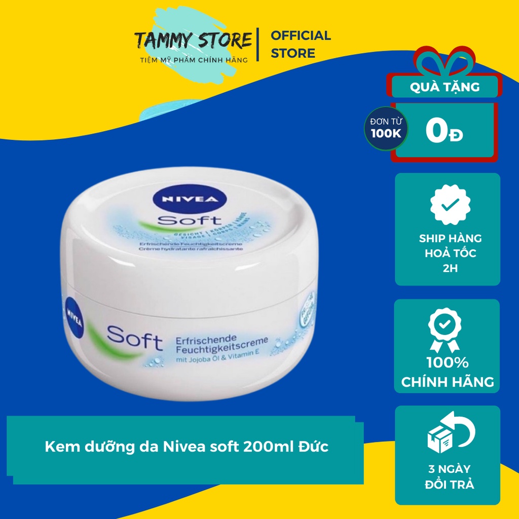 Kem dưỡng da Nivea soft 200ml Đức