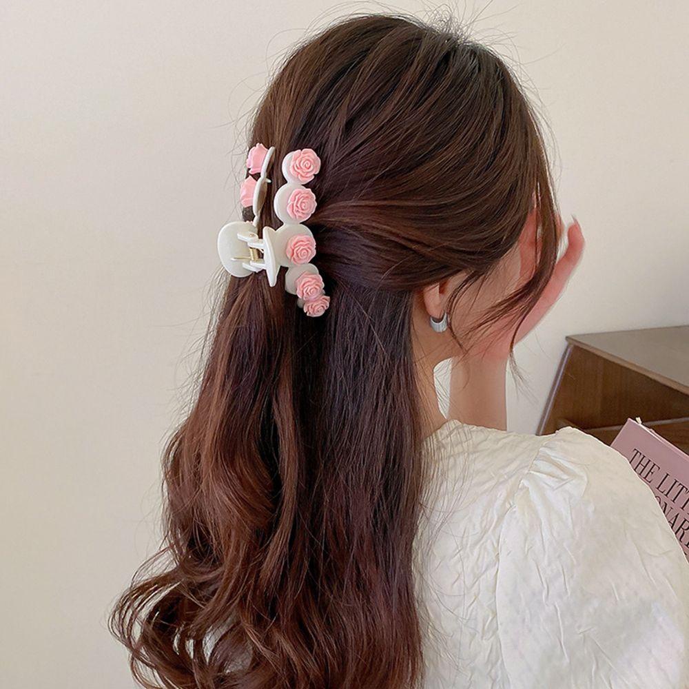 Epoch Kẹp Tóc Càng Cua Họa Tiết Hình Học Đơn Giản Thời Trang Cho Nữ