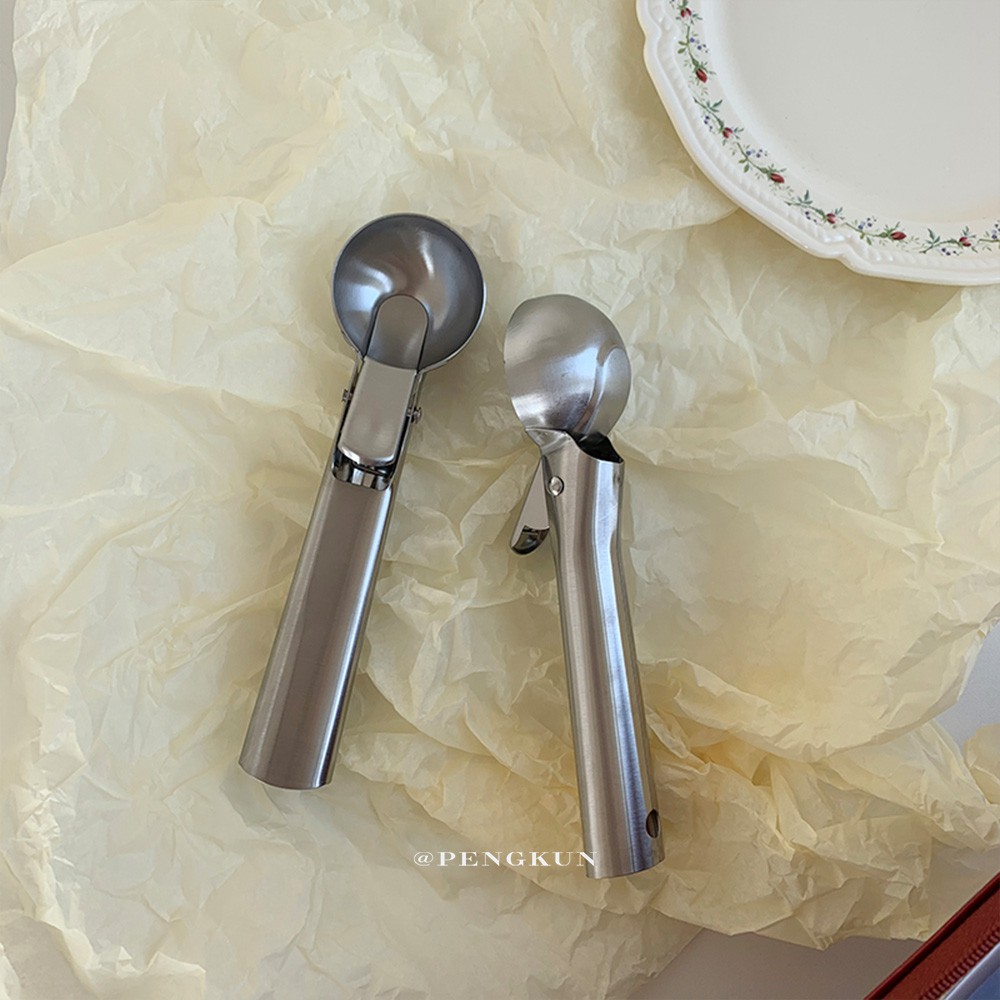 Muỗng múc kem / trái cây bằng thép không gỉ tiện dụng