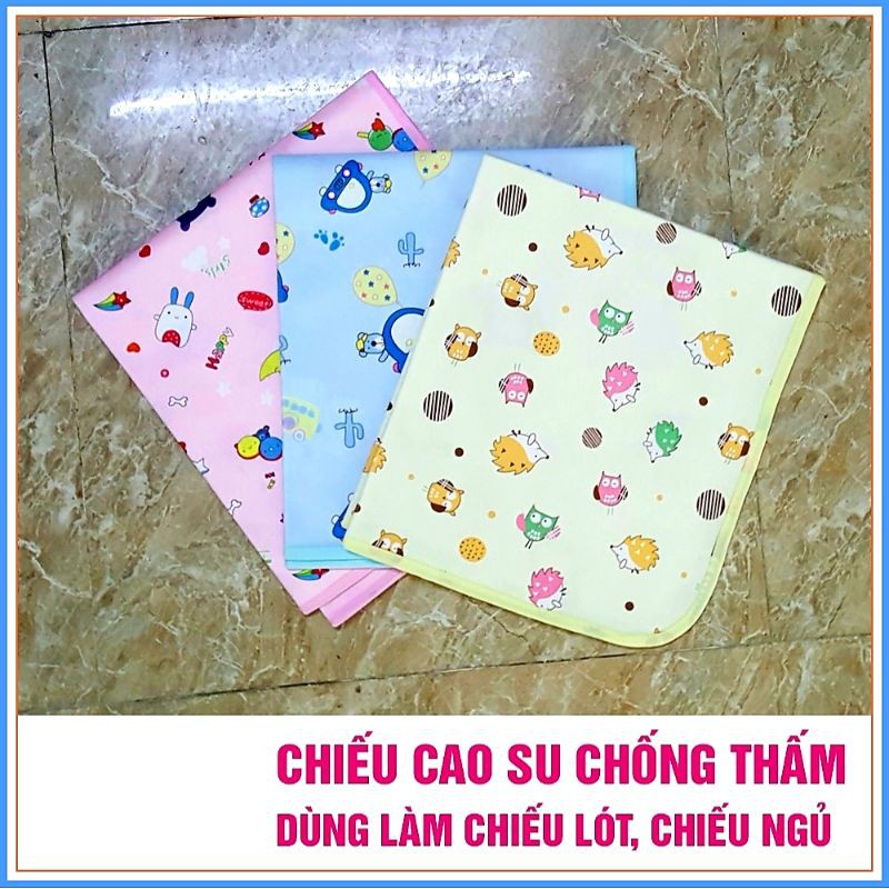 Chiếu cao su chống thấm hiền trang cho bé to-nhỏ/nhiều mẫu