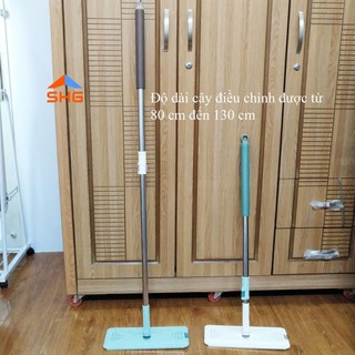 (TIỆN DỤNG) CÂY LAU NHÀ THAY THẾ CHO BỘ HAI NGĂN, CÓ KHÓA ĐIỀU CHỈNH ĐỘ DÀI, NGÀM HAI ĐẦU BÔNG