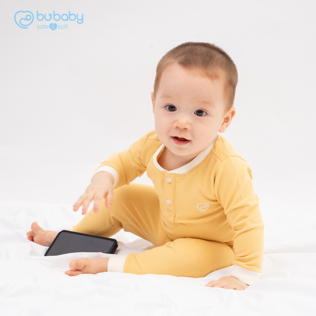 Bộ dài tay cổ trụ Ponie Bu Baby dành cho bé trai bé gái cao cấp