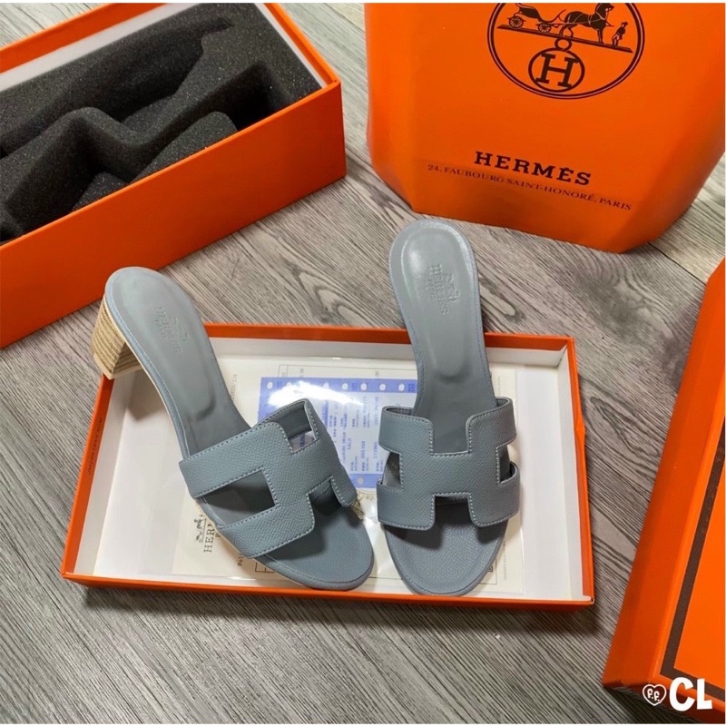 Guốc herm gót 5cm fullbox hộp xốp bill ảnh thật tự chụp