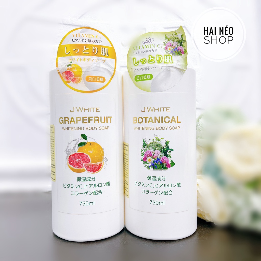 [DATE 31/07/23] Sữa tắm trắng da J'WHITE whiterning body soap 750ml (Nhật bản)