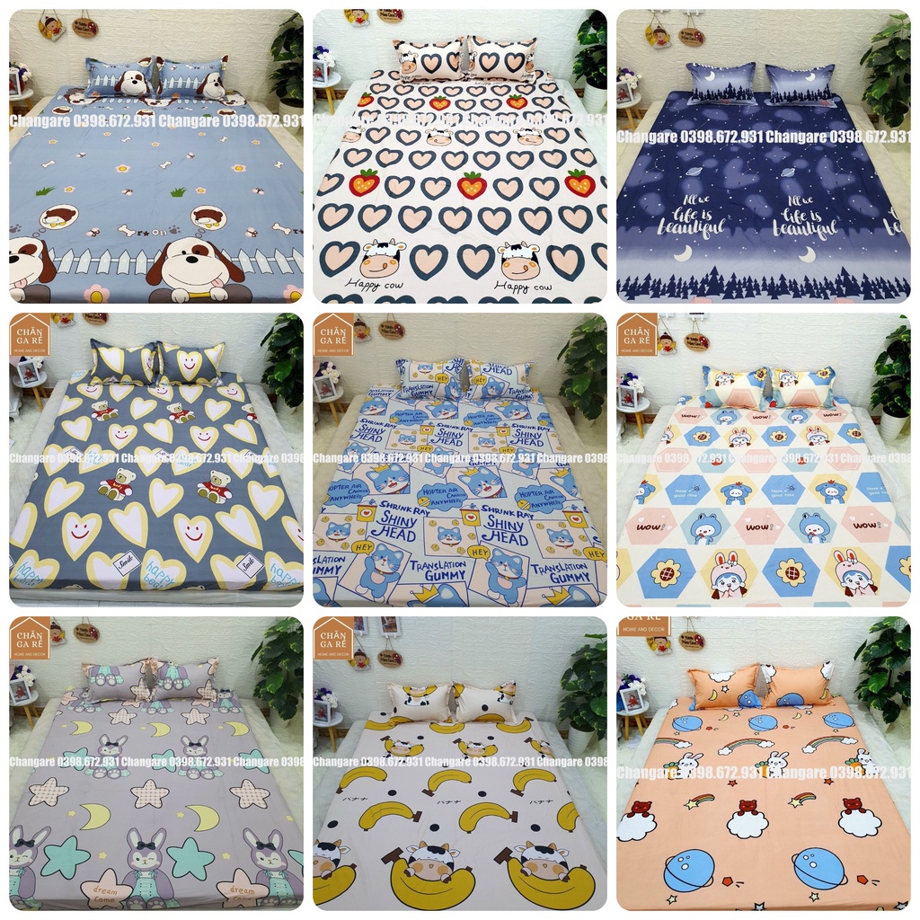[cập nhât] Ga gối cottong poly ga trải giường chủ đề bò và những người bạn đủ kích thước m6 m8 2m | BigBuy360 - bigbuy360.vn