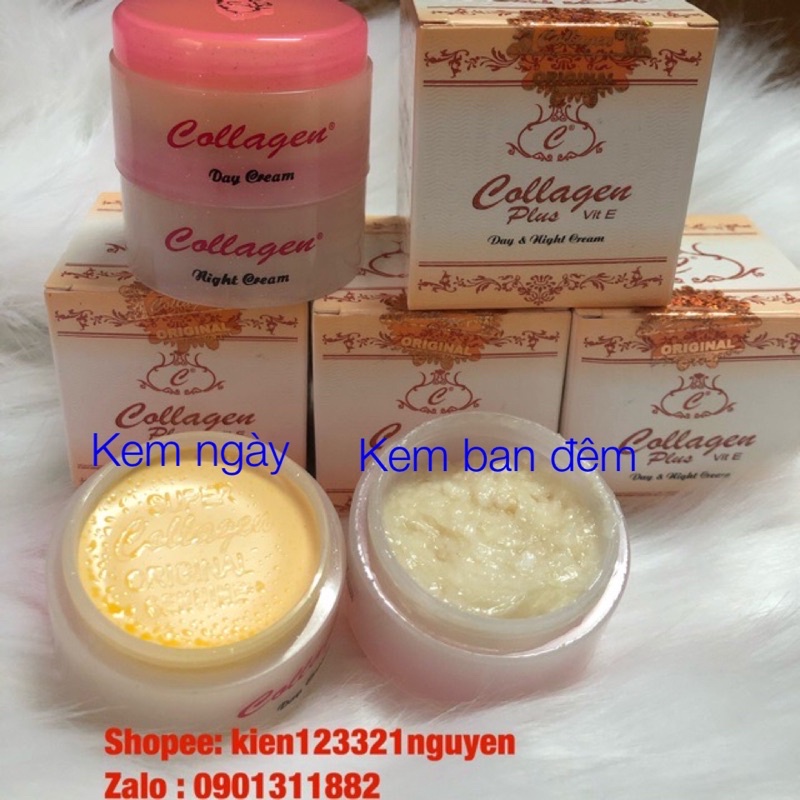 Kem nám tàn nhang collagen plus vit E CHÍNH HÃNG CỦA Indonesia CHất Kem đêm màu ngà ngà vàng