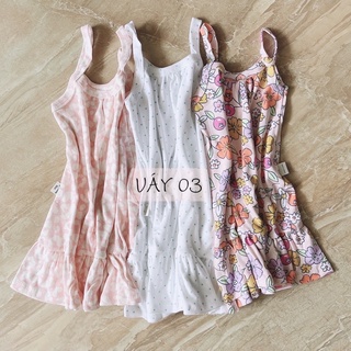 Váy 2 dây bé gái cotton