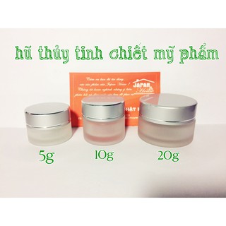 Hũ thủy tinh đựng mỹ phẩm / Hũ thủy tinh nắp bạc