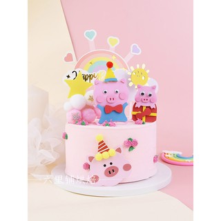 Que HPBD cầu vồng + tim nhỏ đậm