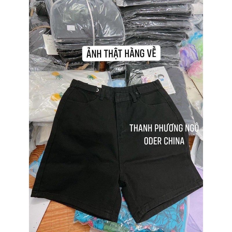 Quần shost ngố đen dáng lửng