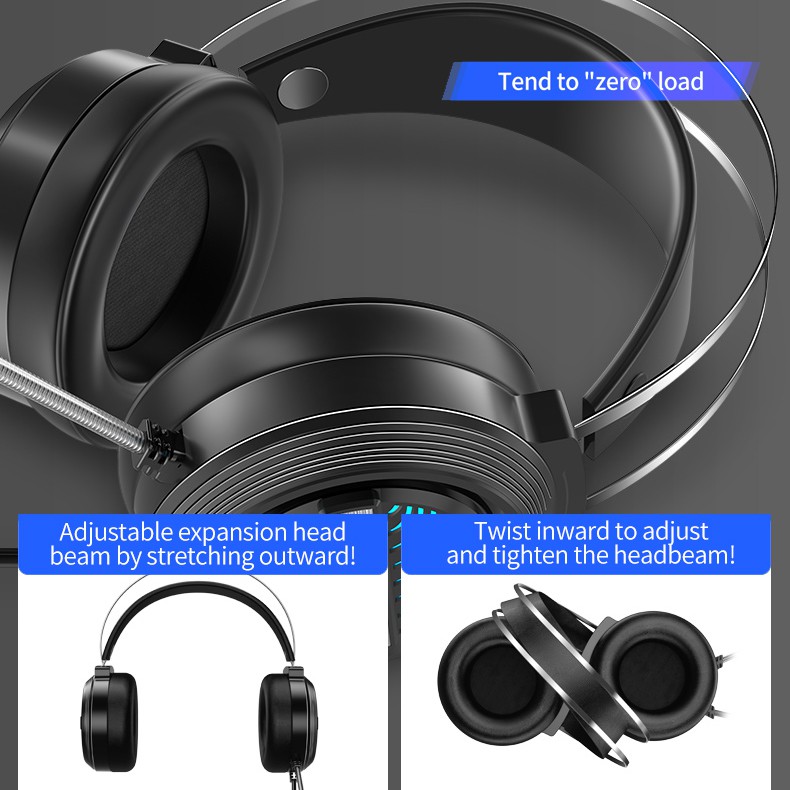 Tai nghe gaming chụp tai máy tính chơi game có mic tích hợp đèn LED cho điện thoại/Pc / Ps4 Gameming có dây Gaming Headphone Headset Tai Nghr PC