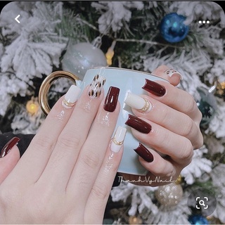 🎀Nail box, móng up thiết kế trắng đỏ🎀