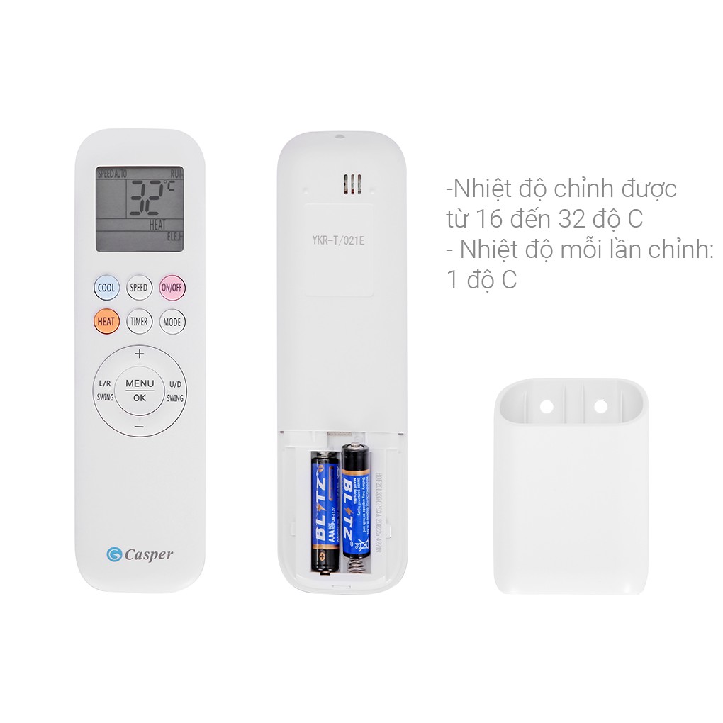 [MIỄN PHÍ VẬN CHUYỂN - LẮP ĐẶT] - GC-09IS32 - Máy lạnh Casper Inverter 1 HP GC-09IS32 (Mới)