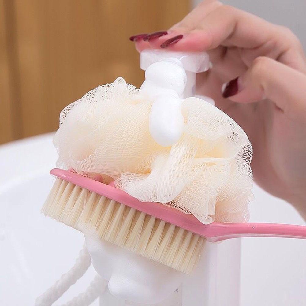 Bàn Chải Tắm Chà Lưng Tẩy Tế Bào Chết Hai Mặt Bằng Nhựa Không Đau