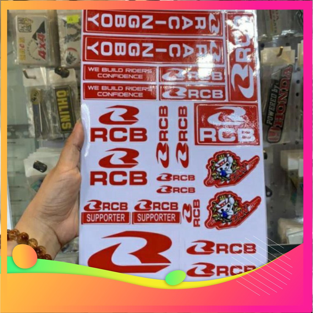 Tem nổi RCB Racing Boy Cao Cấp Dán Xe Máy Chống bay Màu