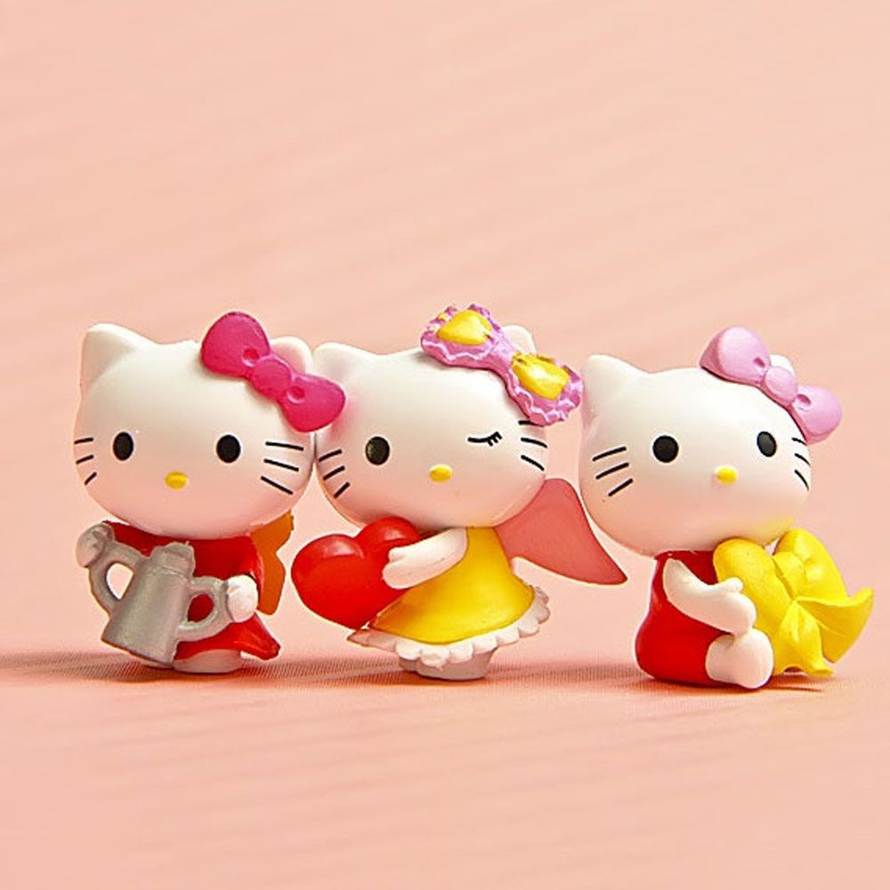 Set 6 mô hình đồ chơi Hello Kitty bằng nhựa PVC