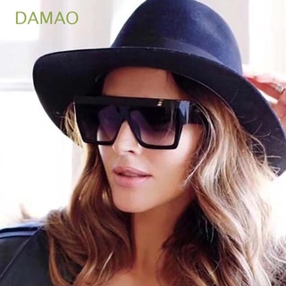 DAMAO Men Women Sunglasses Vintage Shield Glasses Thick Frame Sunglasses Thick Frame Fashion Square Design Style Retro Grey Korean Sun Glasses/Multicolor