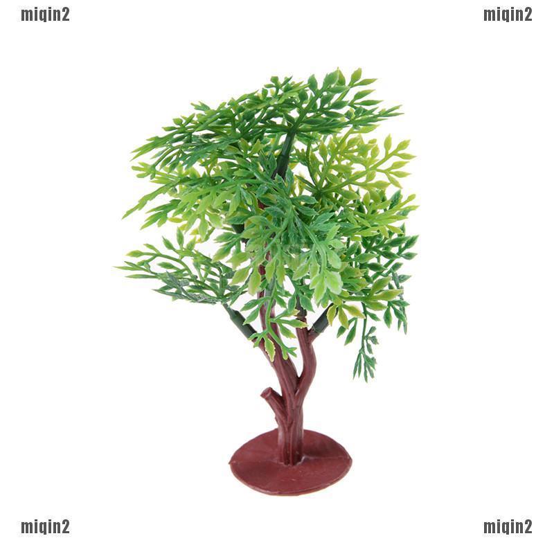 Mô hình cây xanh mini 9cm giả trang trí nhà búp bê