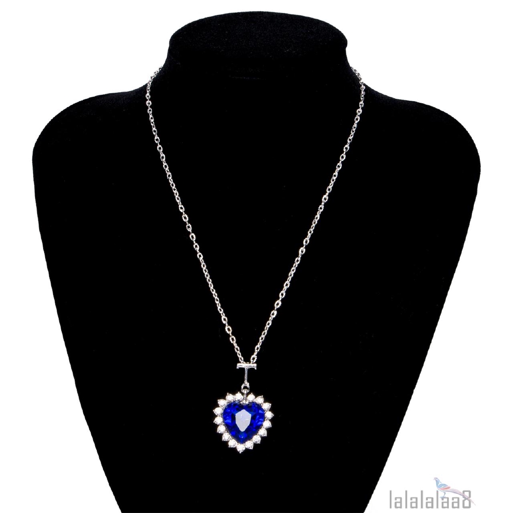 ☆➔❤Mặt dây chuyền vòng cổ chuỗi pha lê Ocean Sapphire