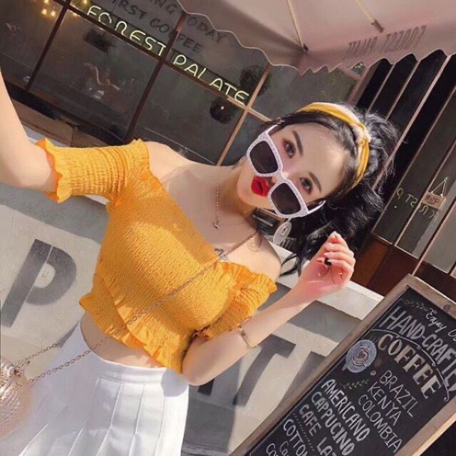 Áo Voan Nhúm - Áo Nữ Nhúm Đắp Chéo Tay Ngắn - Thời Trang Nữ AnAn - CRT9 | BigBuy360 - bigbuy360.vn