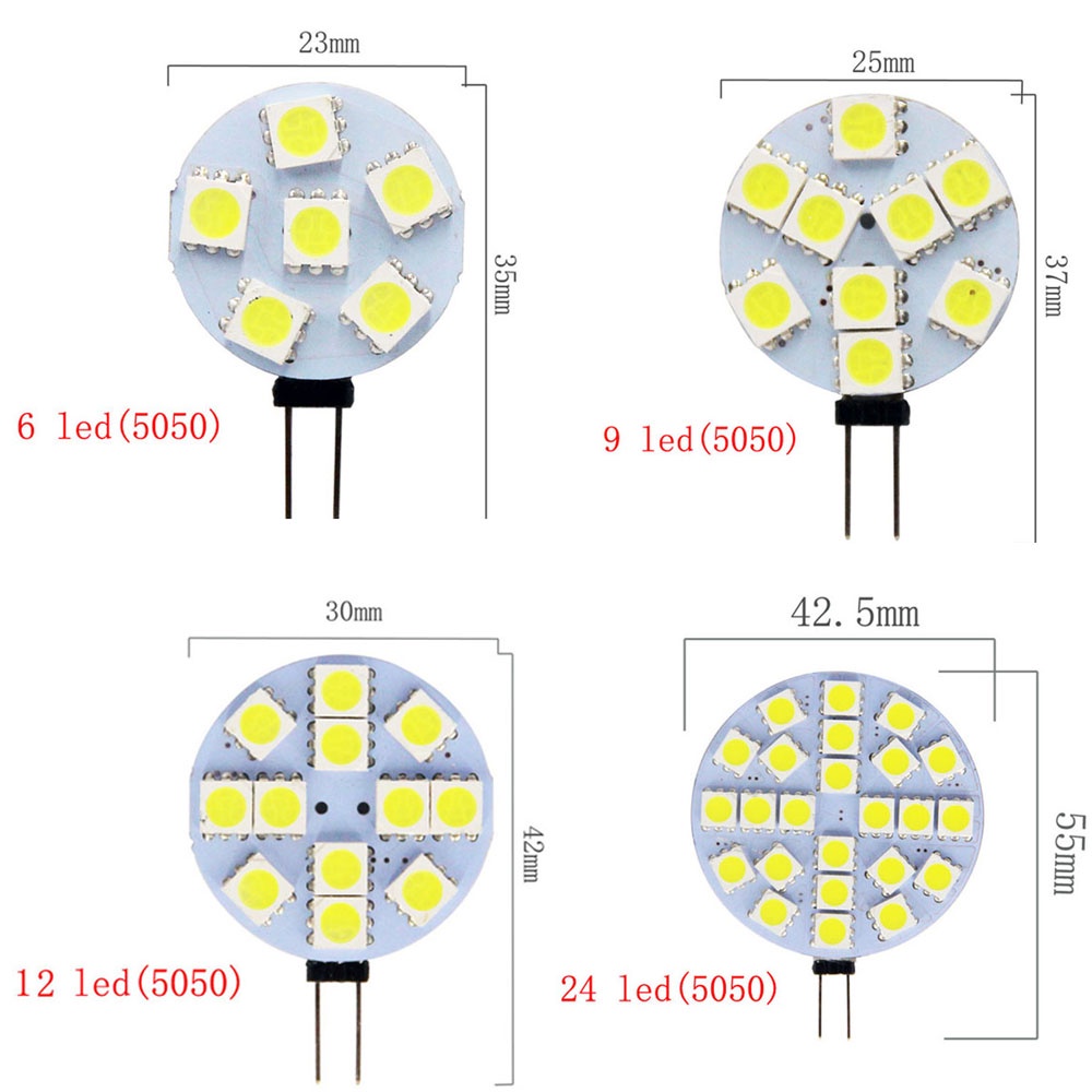 Bóng Đèn led G4 5050 SMD DC 12V 1.2W 1.8W 2.4W 4.8W Tiện Dụng Chất Lượng Cao