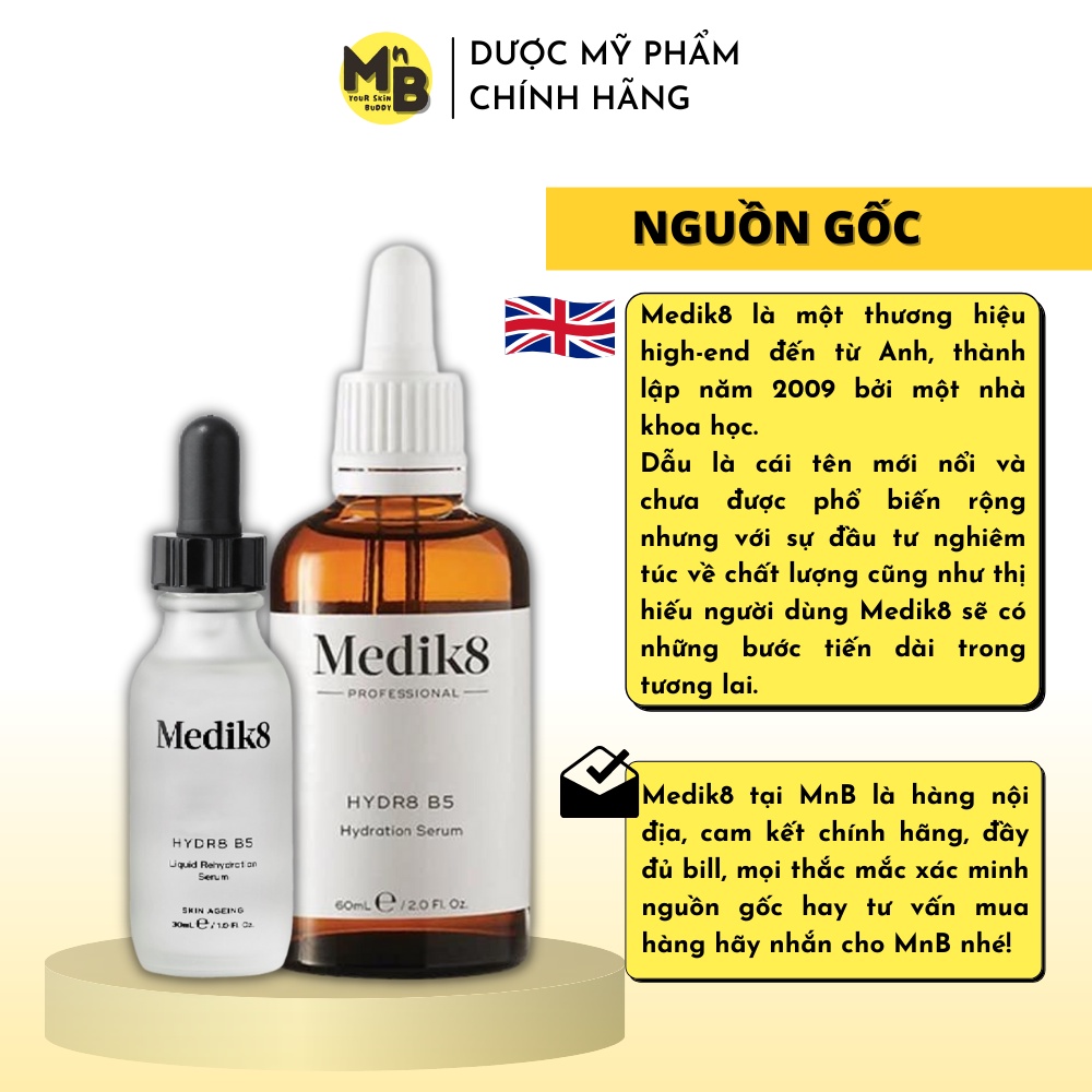 Serum Medik8 Hydr8 B5 Cấp Ẩm Phục Hồi Da 30ml 60ml