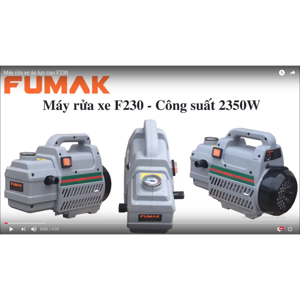 Máy rửa xe áp lực Fumak 2350W F230