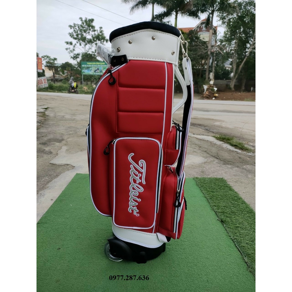 Túi đựng gậy golf Titleist túi gậy có bánh xe tiện lợi di chuyển vải bạt chống thấm chống bụi siêu nhẹ TM010