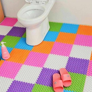 Combo 10 Tấm Thảm Nhựa Ghép Chống Trượt Nhà Tắm Màu Sắc/GIAO MẪU NGẪU NHIÊN
